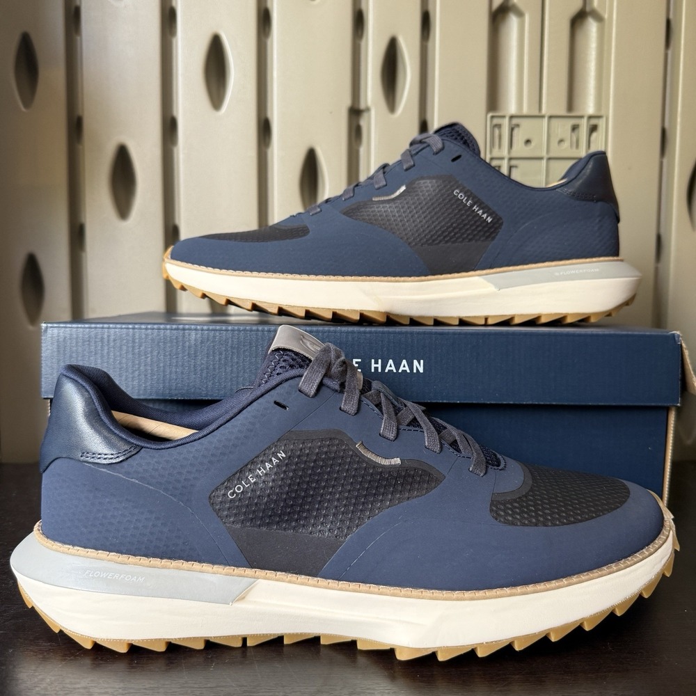 Cole Haan Men's Grandpro Ashland II Sneaker, Navy Blue / Titanium, C40636, 11.5